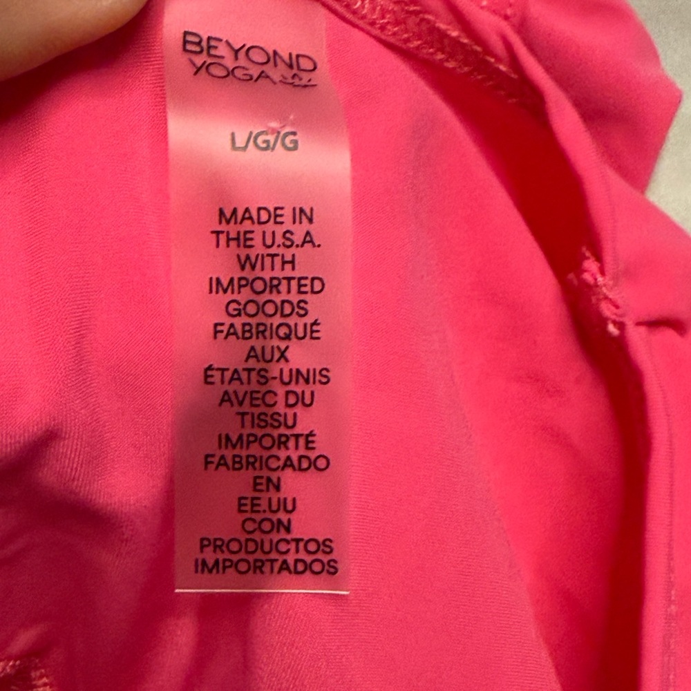 Beyond Yoga open back crop top long sleeve  pink LARGE athleisure barbiecore - Picture 5 of 11